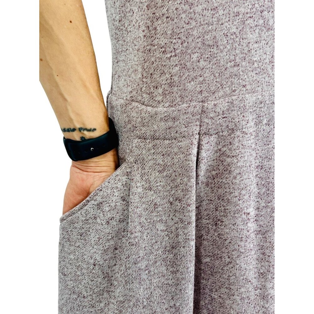 Anthropologie Casual Heathered Purple Knit Sweater Dress w/Pockets - Picture 5 of 13